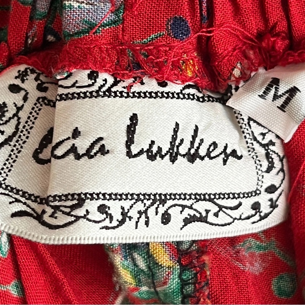 Lucia Lukken Vintage Floral Patchwork Broomstick  Cottagecore Maxi Skirt Medium - Picture 8 of 15
